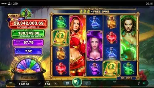 สล็อต Sisters of Oz WowPot จากค่าย Microgaming